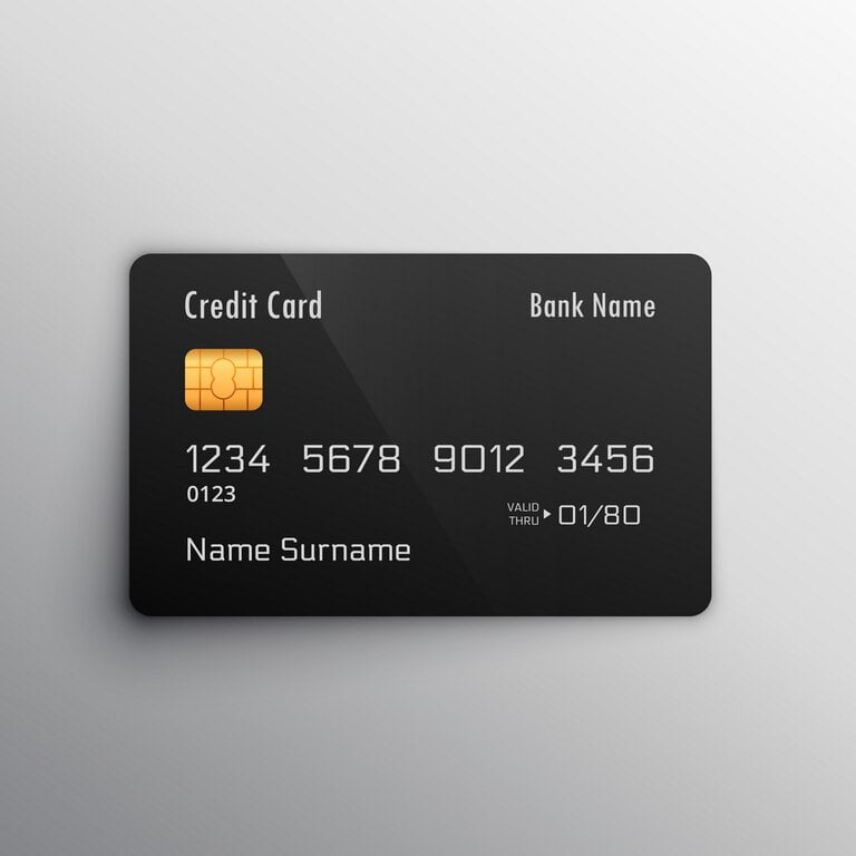 credit debit card mockup